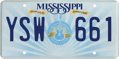 MS license plate YSW661