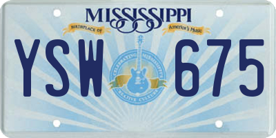 MS license plate YSW675