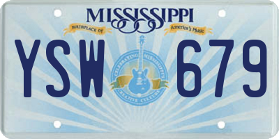 MS license plate YSW679