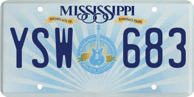 MS license plate YSW683