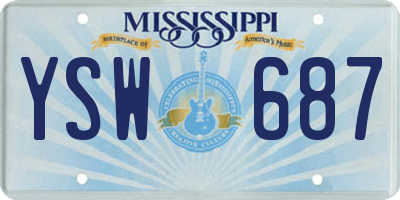 MS license plate YSW687