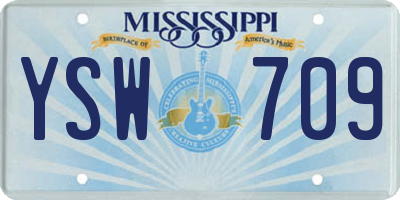 MS license plate YSW709