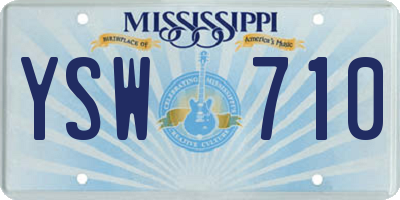 MS license plate YSW710