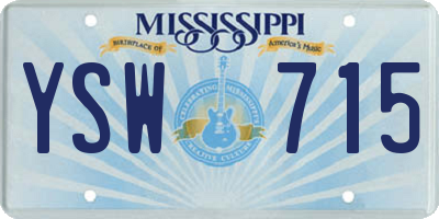 MS license plate YSW715