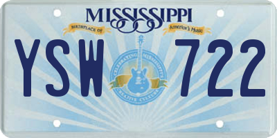 MS license plate YSW722
