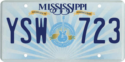 MS license plate YSW723