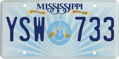 MS license plate YSW733