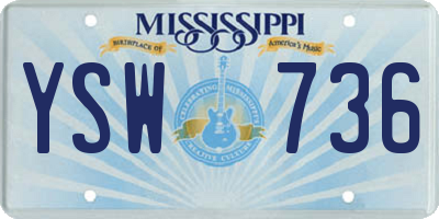 MS license plate YSW736