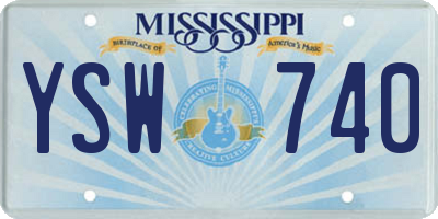 MS license plate YSW740