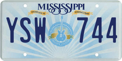 MS license plate YSW744