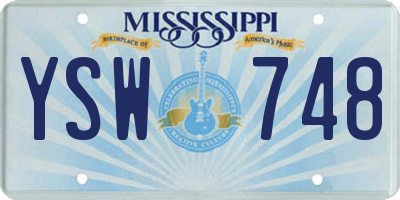 MS license plate YSW748