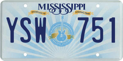 MS license plate YSW751