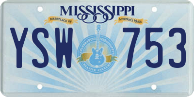 MS license plate YSW753
