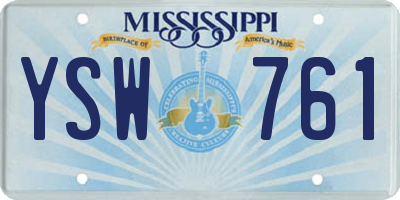 MS license plate YSW761