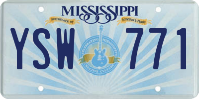 MS license plate YSW771