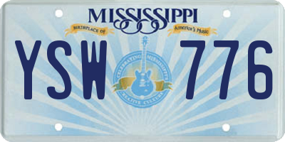 MS license plate YSW776
