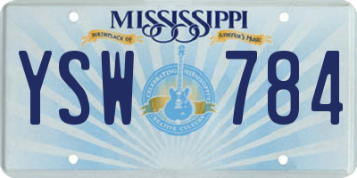 MS license plate YSW784