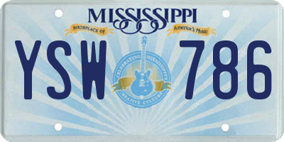 MS license plate YSW786