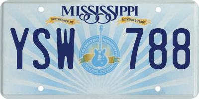 MS license plate YSW788