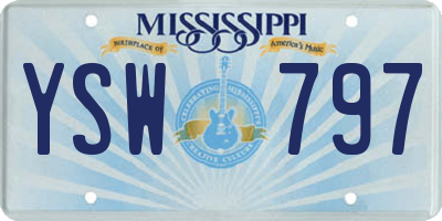 MS license plate YSW797