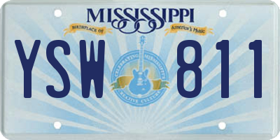 MS license plate YSW811