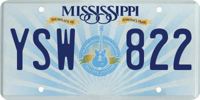 MS license plate YSW822