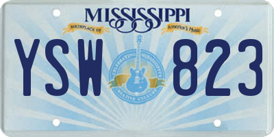 MS license plate YSW823