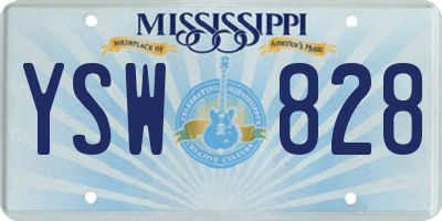 MS license plate YSW828