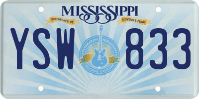 MS license plate YSW833