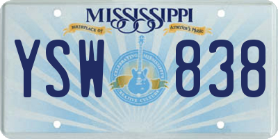 MS license plate YSW838