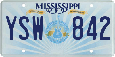 MS license plate YSW842