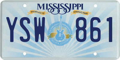 MS license plate YSW861