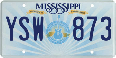 MS license plate YSW873