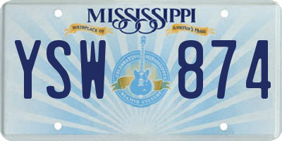 MS license plate YSW874