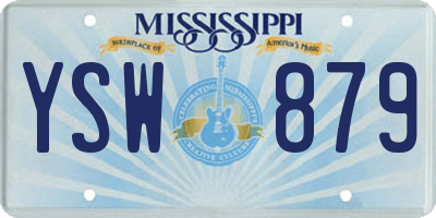 MS license plate YSW879