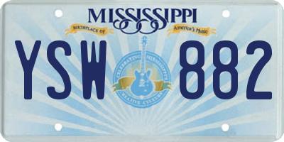 MS license plate YSW882
