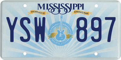 MS license plate YSW897