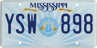 MS license plate YSW898