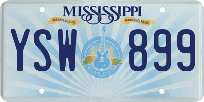 MS license plate YSW899