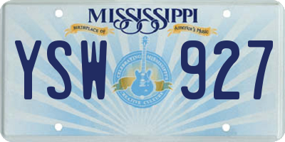 MS license plate YSW927