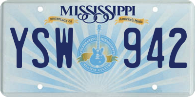 MS license plate YSW942