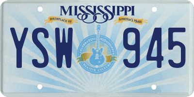 MS license plate YSW945
