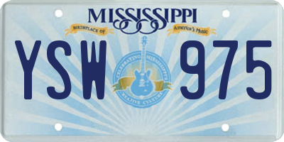 MS license plate YSW975