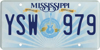 MS license plate YSW979