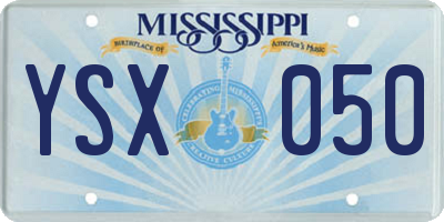 MS license plate YSX050