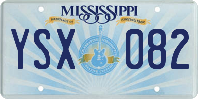 MS license plate YSX082