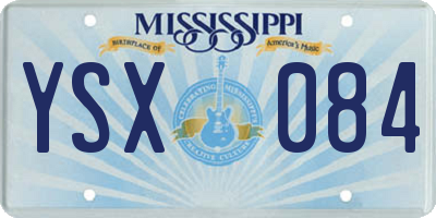 MS license plate YSX084