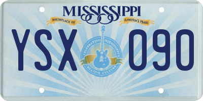 MS license plate YSX090