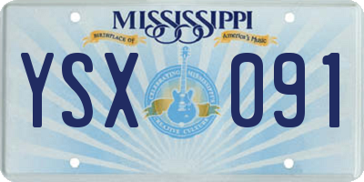 MS license plate YSX091