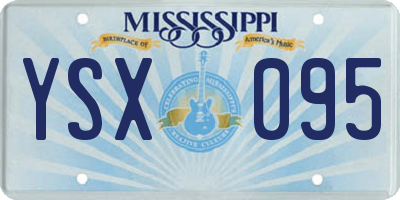 MS license plate YSX095